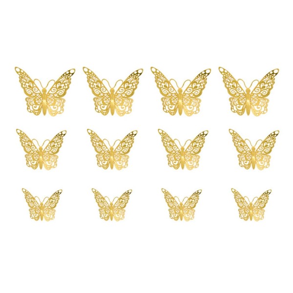 12-pack Butterflies 3D Väggdekor Väggdekor Väggdekoration