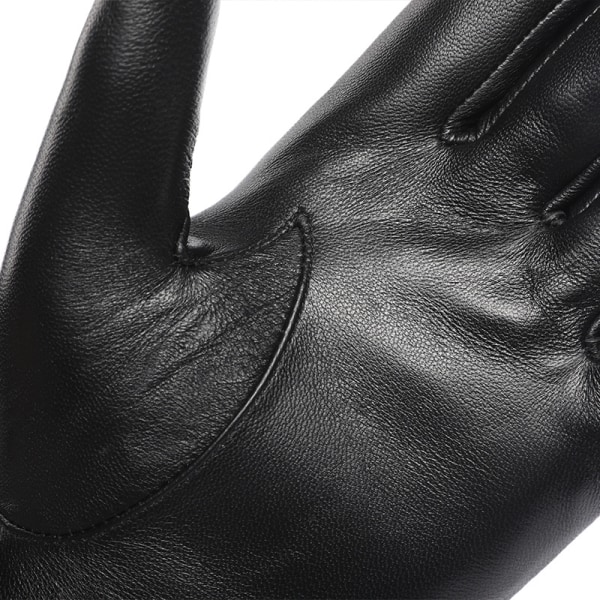 Läderhandskar herr vinter - handskar pekskärm med läder