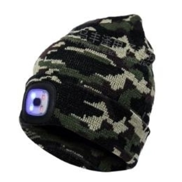 Hætte med LED-lys 5 Farver - Julegaver Rød Red Camouflage Gul+Svart