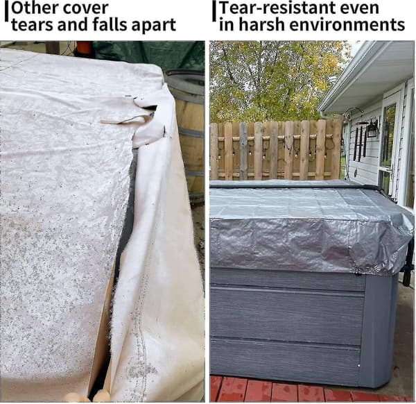 Stort 84x84 tommers vanntett spa-deksel for boblebad - Solbeskyttelse[JUN]