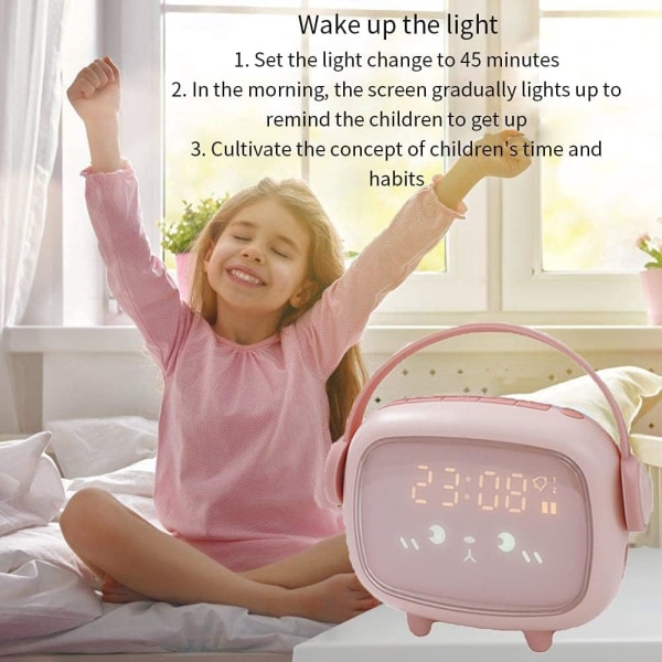 Barnväckarklocka, LED digital väckarklocka, Wake Up Light Child 6994 |  Fyndiq