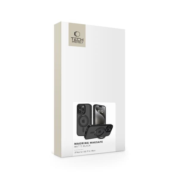 Tech-Protect iPhone 16 Pro Max Cover med MagSafe & MagRing i Mat Sort[JUN] 60