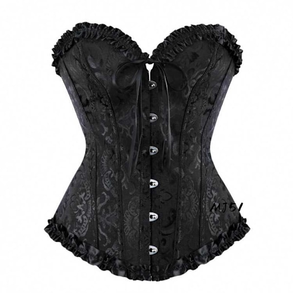 Europeisk og amerikansk palass bryllupskjole sexy midjebånd magebindende vest midjebånd korsett MJ51 svart black S