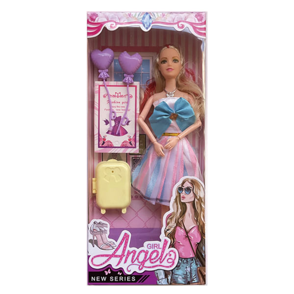 Smuk Barbie-dukke sæt Mode Desktop dekorative rekvisitter Gave til drenge, piger, børn Set B (10pcs)