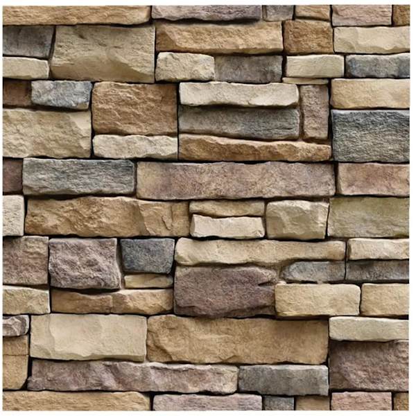 Självhäftande väggpaneler dekorativ steneffekt 3D-paneler PVC stenmur 45cm x 1m