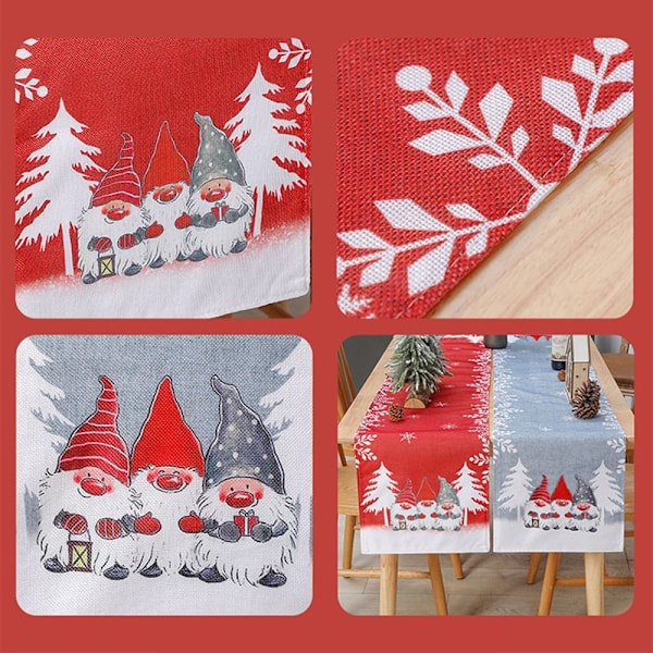 Julbordsduk Snöflinga Bordslöpare GRÅ Gray