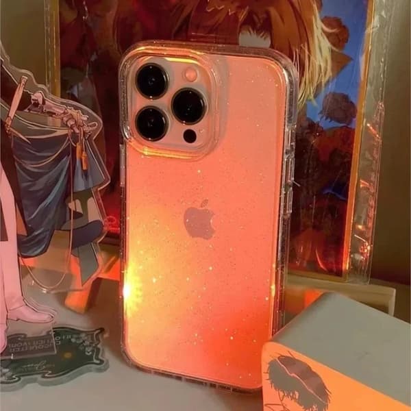 Glitter Bling Klart Støtsikkert Deksel til iPhone 16 15 14 13 12 11 Pro Max[JUN] For iPhone 11 Black