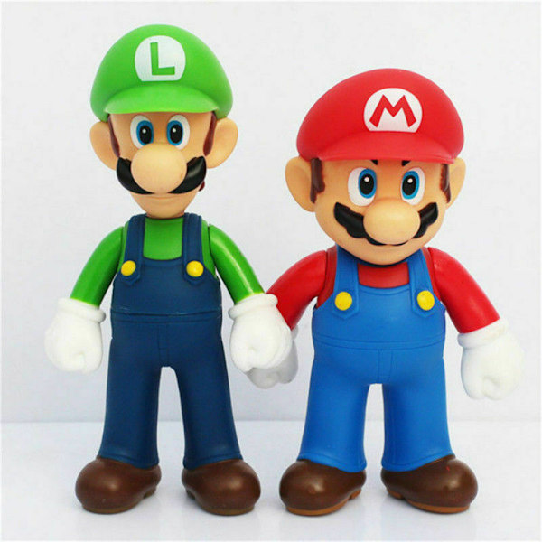 6 st Super Mario Figurer Söt Leksak Dockor Figurer Samling Present 6pcs