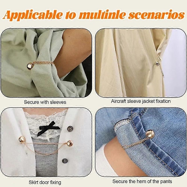 Multifunktionella magnetiska klädklämmor, 4-pack starkaste magnetiska styrkeknappar klämmor, mångsidiga färgglada knapplösa broschkläder Hija  (YJD)