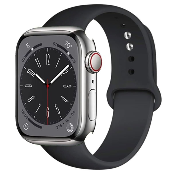 Apple Watch -silikoniranneke 42mm/44mm/45mm/49mm tummanharmaa M