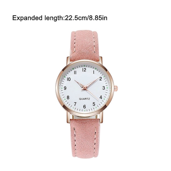 Dame Læderrem Analog Quartz Ur [JUN] Pink