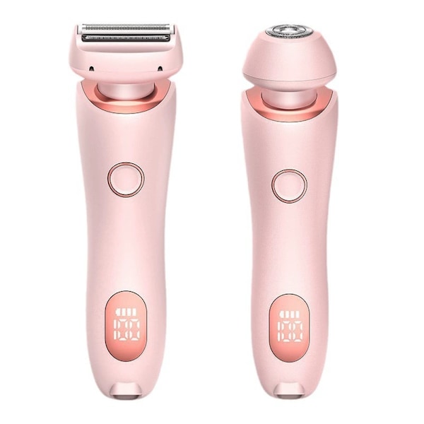 2-i-1 Bikini Trimmer Elektrisk Rakapparat för Kvinnor, Silky Glide Pro Hårborttagning för Rakning av Ben, Armar, Armhålor och Ansikte Pink