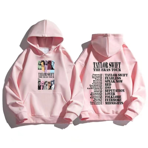 Herr & Dam Taylor The Eras Tour Höst/Vinter Taylor Swift Mode Hoodie Fan Hoodie Rosa pink XS