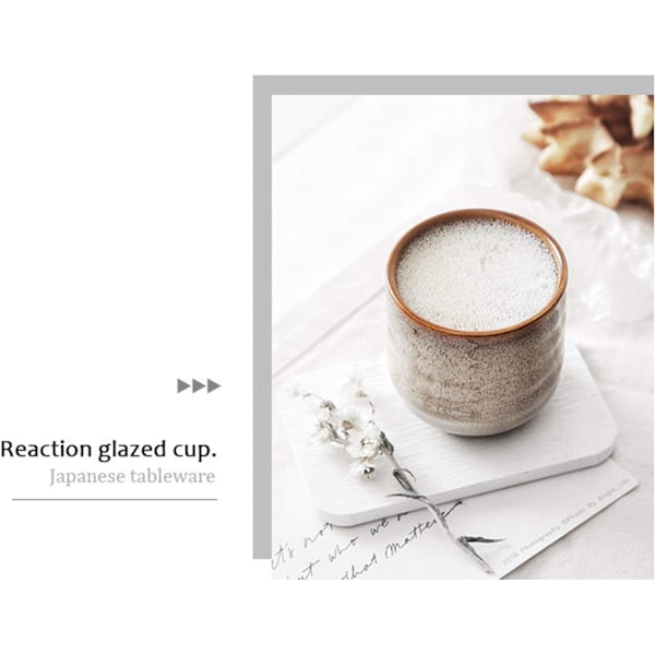 Japansk stil keramik teset, tekopp, kaffekopp, yerba mate set, Keramik matekopp set med 4 (kopp, 4 färger)