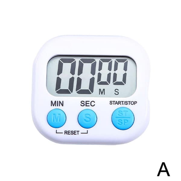 Digital matlagnings timer med stor LCD-display och uppräkningsfunktion pink 1PCS
