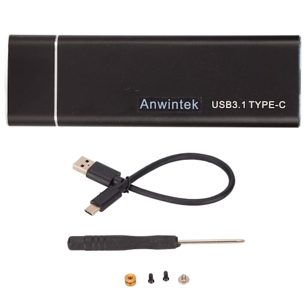 SSD-kapsling M.2 NGFF PCIE NVMe till USB3.1 10G Höghastighet 2230/2242/2260/2280 Portabel Hårddiskkapsling 0.1
