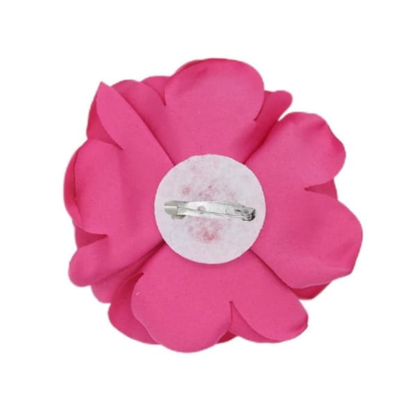 Stor stofroseblomst broche blomsterbroche GRØN[JUN] green
