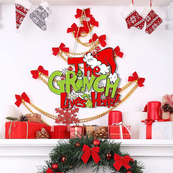 Julepynt i tre - HER BOR GRINCHEN