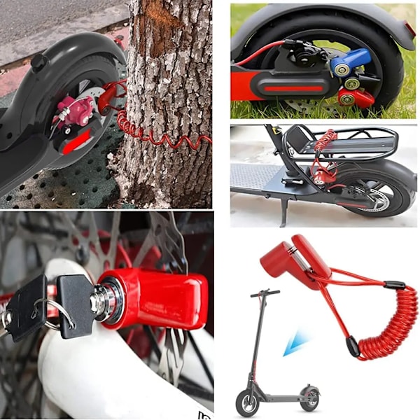 Xiaomi M365 Pro 2 1S Elektrisk Scooter Skivebremselås med Stålkabel Tyverisikring Black