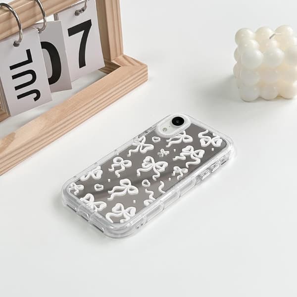 Søt speilrosehjerte-designet etui kompatibel med iPhone XR[JUN] iPhone XR
