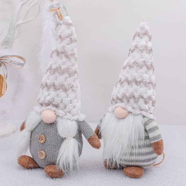 2 Styck Jultomtar Dekor, Svensk Gnome Tomte Tomte Tomte Dw