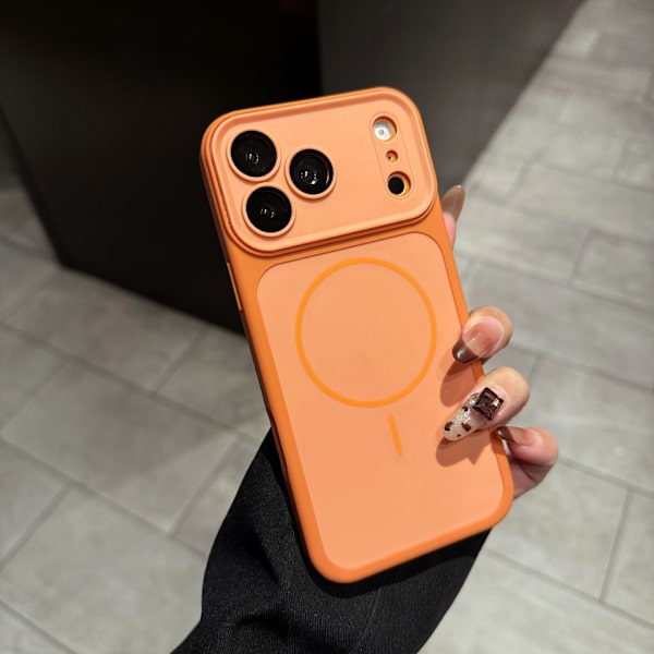 Fargeblokk magnetisk deksel til iPhone 17 Pro Max Style 2
