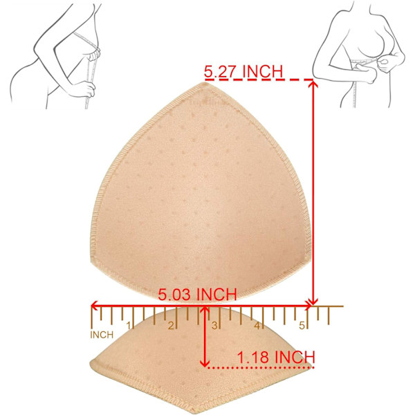 Bra Pads Inserts 5 Pairs. Breathable Bra Inserts [JUN] Dcup