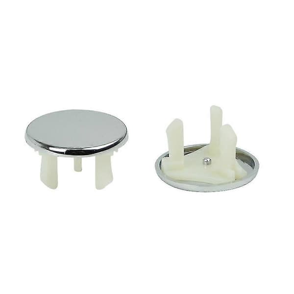 Overløpsavløpsdekselsett for baderomsvask, kromkant 10Pcs