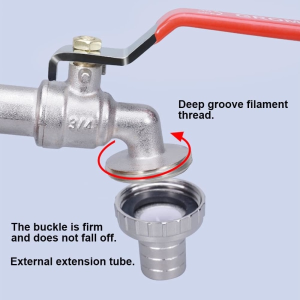 IBC tankadapter 1/2\" gjengekontakt, kran 1000L tankkran