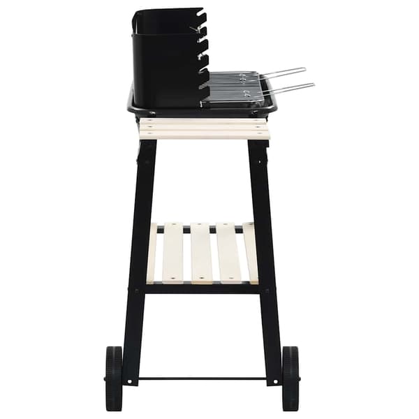 vidaXL Kullgrillstativ med hjul Svart black