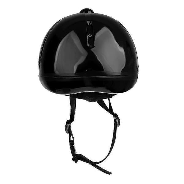 Justerbar ridehjelm for barn, beskyttende hodeplagg [JUN] Black Shiny