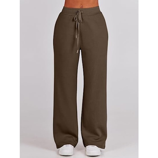 Dam 2-delad träningsdräkt Set, Rymlig Loungewear, Spårningsdräkt Brun Brown L