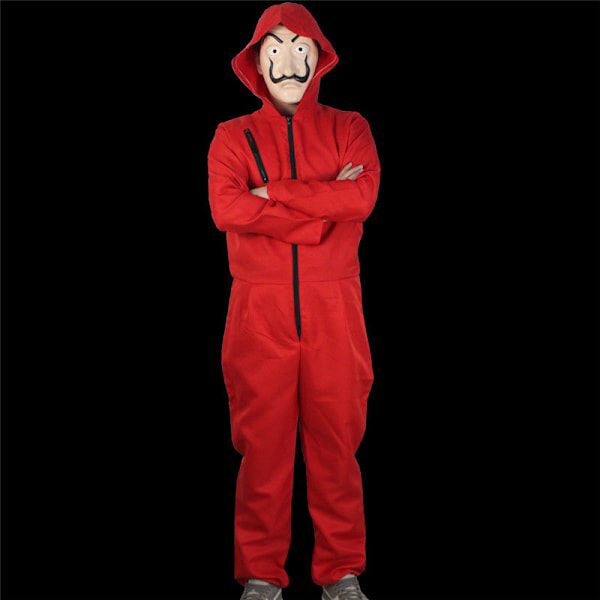Salvador Dali The Paper House Cosplay Money Heist Jumpsuit + Mask S