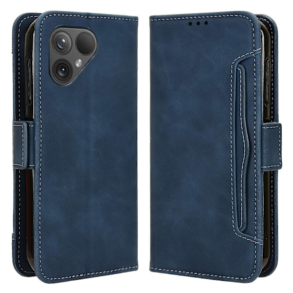 Fairphone 5 Etui - Anti-ridse Folio Flip PU Læder Cover Blue