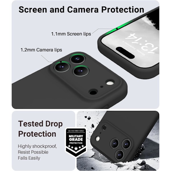 Slankt Magsafe-kompatibelt etui til iPhone 17 Pro Max - Stødsikkert sort [JUN] iPhone 17 Pro Max noir