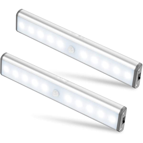 10 LED bevægelsessensorlamper, USB genopladelig & magnetisk [JUN]