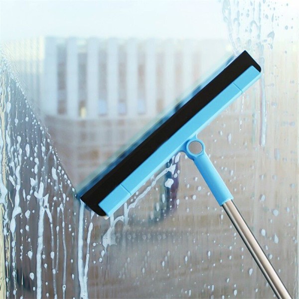 Lattiakumi-squeegee kahvalla, lasipinnan squeegee, sininen