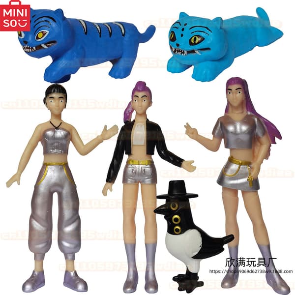 MINISO Demon Hunters Huntrix Kpop Figur - Derpys Tiger Rumi Samlerobjekt [JUN] 5PCS Option 1