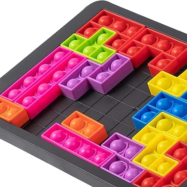Tetris Pop It Fidget Legetøj / Multifarvede Minds Stil 1[JUN]