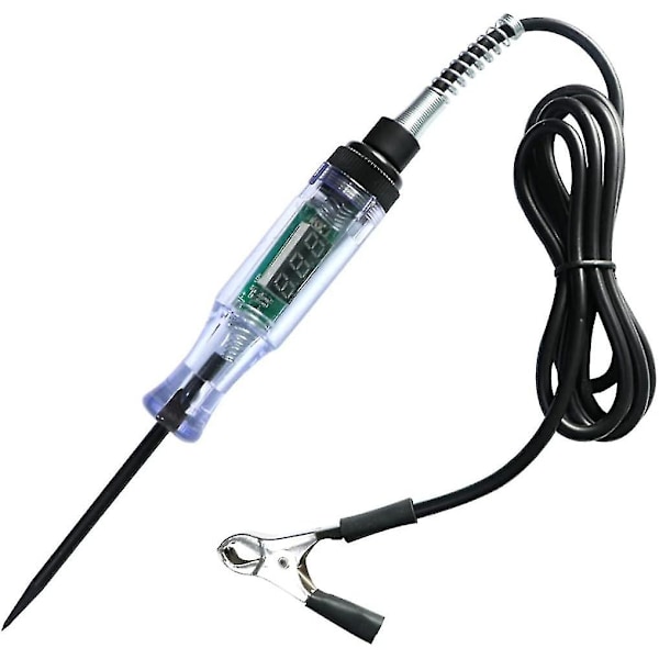 Elektrisk kretsprøver 6-24v Kretsprøver Elektrisk spenningsprøver Kretssonde med testlampe Bærbar bilspenning Kretsdiagnostikkverktøy F
