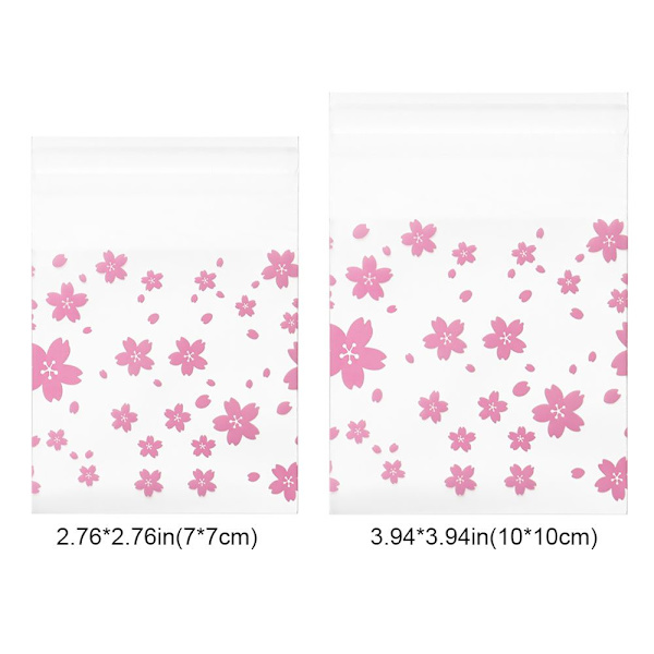 100 stk. Plastikposer Gaveposer Favoritpose 7*7cm 7*7cm