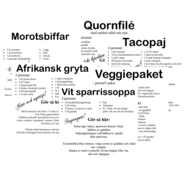 Vegetariske oppskrifter Flisdekor