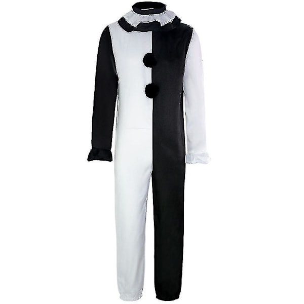 Aikuisten Terrifier 2 Art The Clown Cosplay -asu Haalari Jumpsuit XXXL