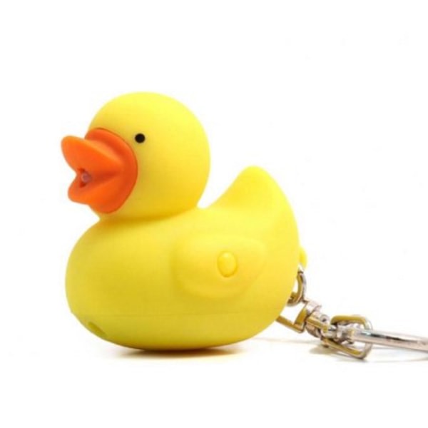 Nyckelring / Nyckelring Anka Med Led och Quack Sound Gul på