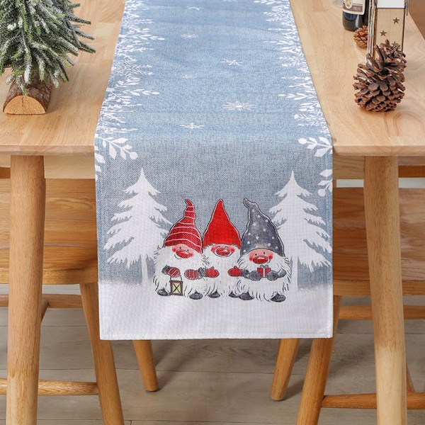 Julbordsduk Snöflinga Bordslöpare GRÅ Gray
