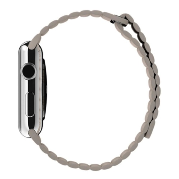 Magnetisk ögla armband i äkta läder Apple Watch 44/42 mm B