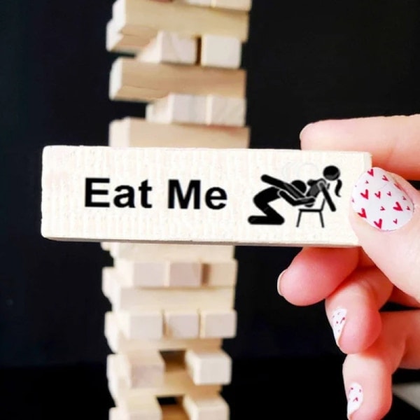 Block Tower Jenga Peli, Hauska Paripeli Tornipalikoiden Pinottamiselle, Valentine Tumbling Tower Stacking Blocks Peli Aikuisten Pareille Yöjuhlan Lahjaksi