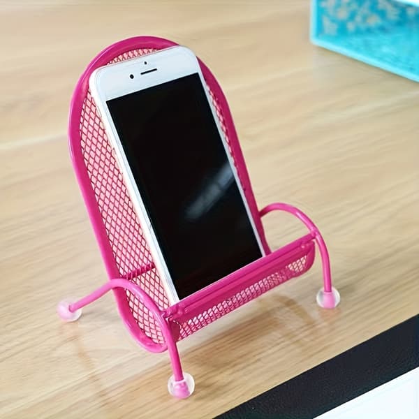 Universal Telefonholder - Sødt Stoledesign, Stabil Vægtet Skridsikker Skrivebordsmontering til iPhone Android Black