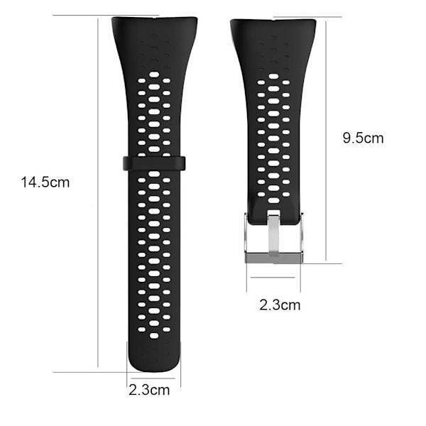 Polar M400/M430 Silikone Armbånd Sort