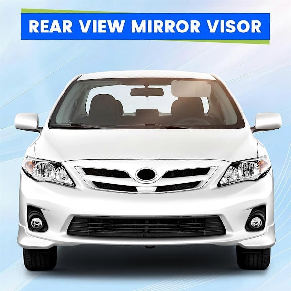 Toyota Auris Corolla 2007-2013 Auton sisäinen aurinkosuoja peilillä vasen kuljettajan puoli [JUN] Gray